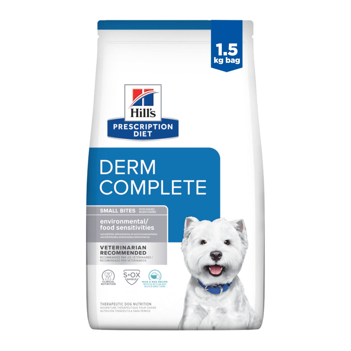 Hill's Prescription Diet Derm Complete Small Bites Rice & Egg Recipe Dog Food