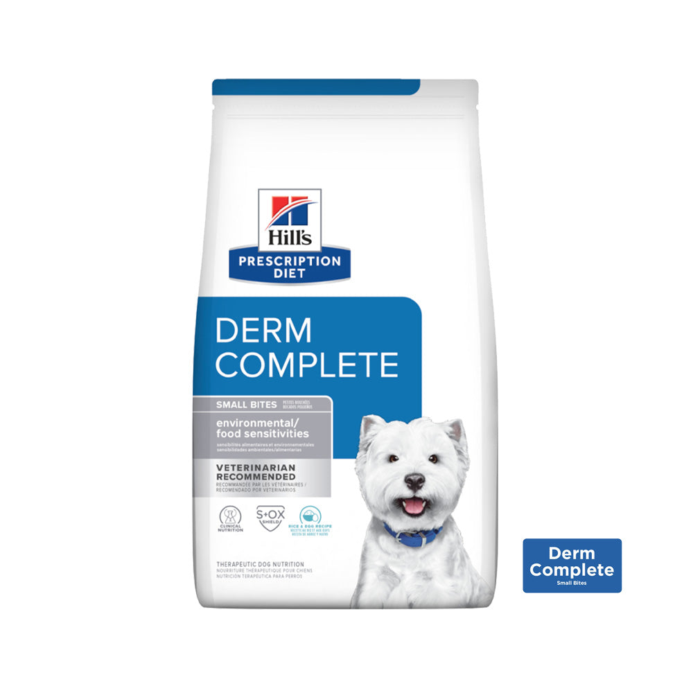 Hill's Prescription Diet Derm Complete Small Bites Rice & Egg Recipe Dog Food