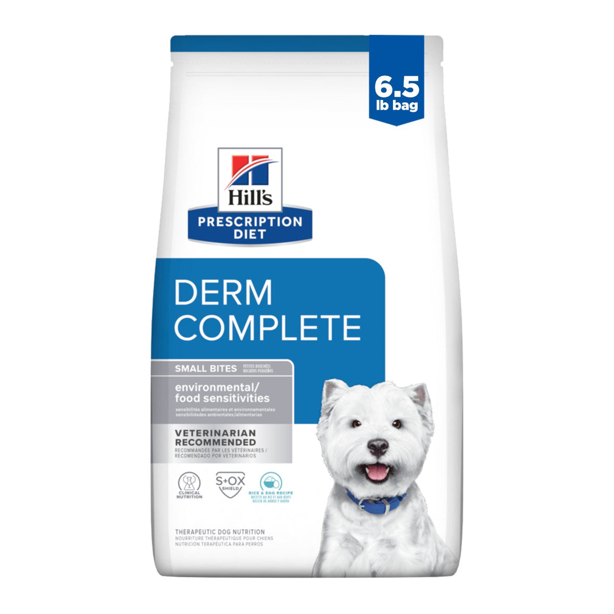Hill's Prescription Diet Derm Complete Small Bites Rice & Egg Recipe Dog Food