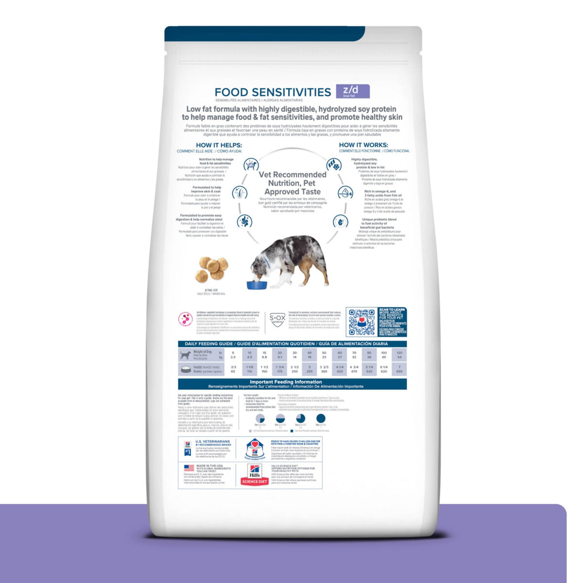 Hill's Prescription Diet z/d Low Fat Hydrolyzed Soy Recipe Dry Dog Food 8lbs