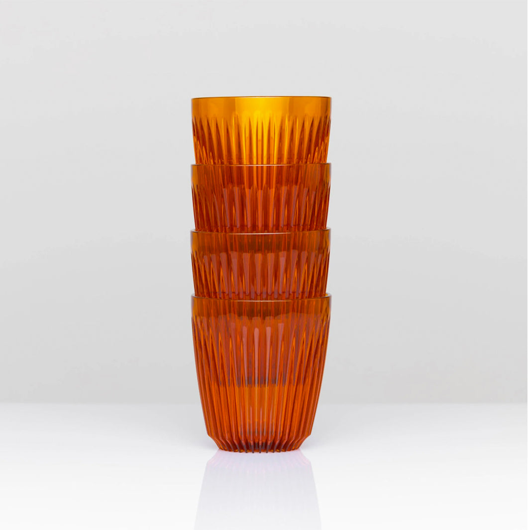 Huskee Renew 8oz Pack of 4 Coffee Cups [Amber]