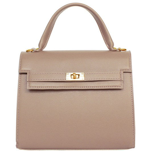 Classic Square Top Handle Bag – Black / Pink-Brown