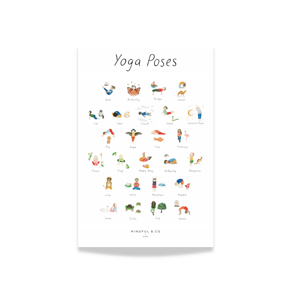 Yoga Poses Poster Print