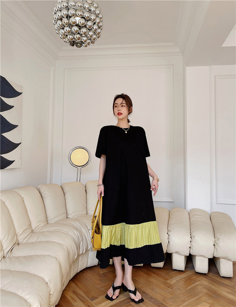 Plus Size Short-Sleeved Casual Dress
