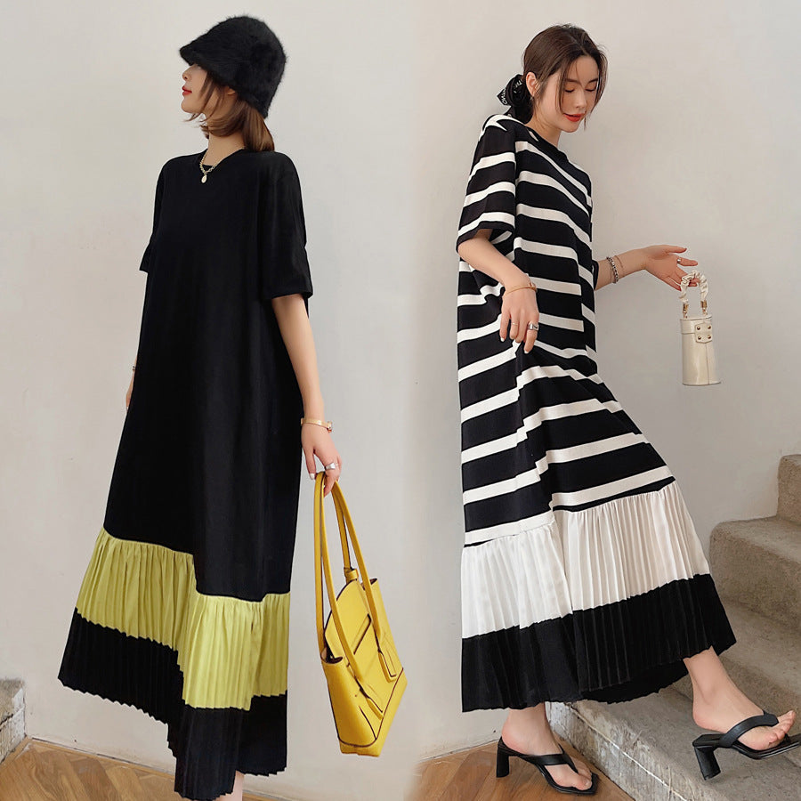 Plus Size Short-Sleeved Casual Dress