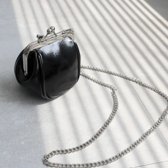 Mini Glossy Crossbody Chain Clutch Bag