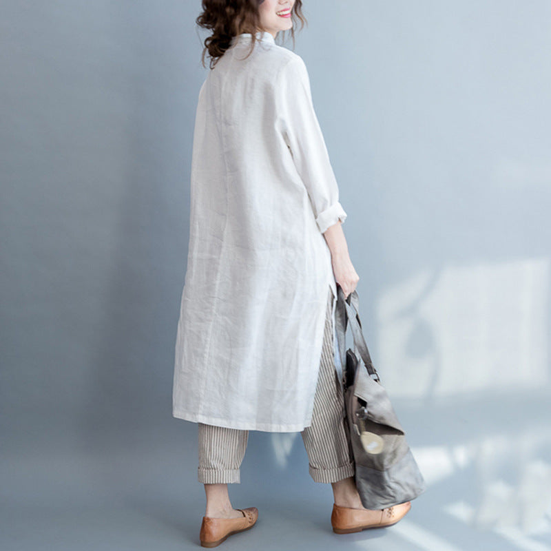 Plus Size Printed Long Shirt