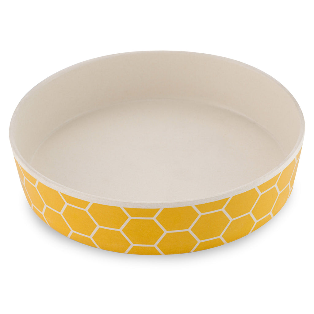 Beco Low-Rim Bamboo Bowl, Honeycomb