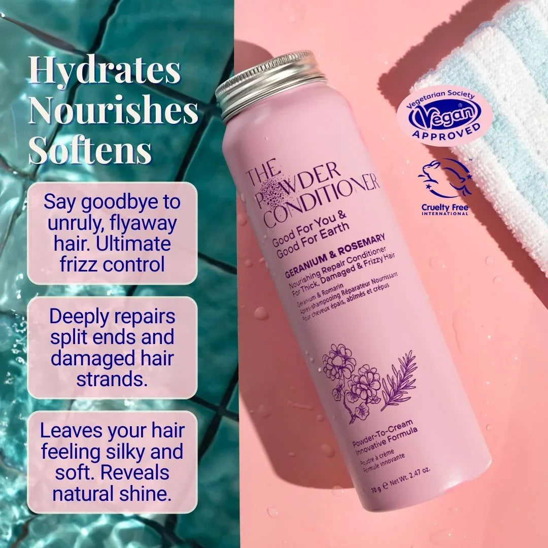 Nourishing Repair Conditioner For Thick, Damaged & Frizzy Hair Geranium & Rosemary 50g / 1.76 oz
