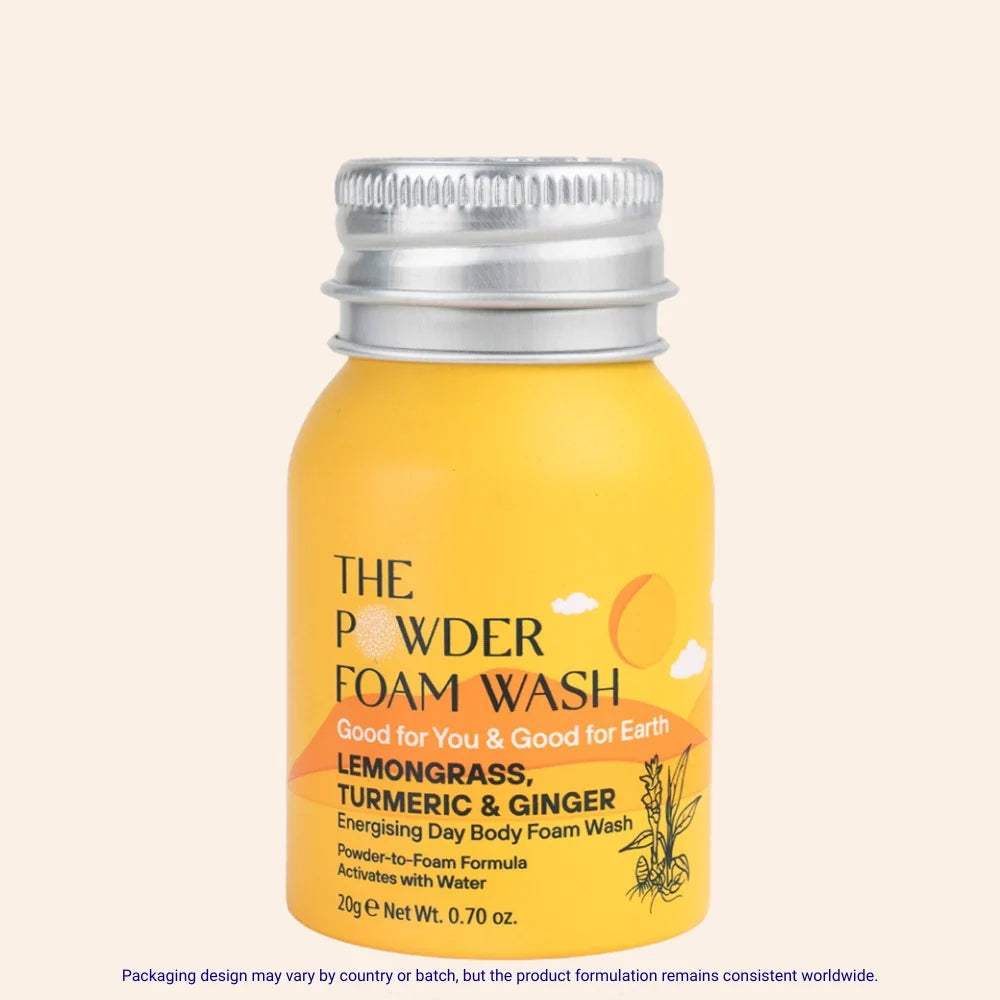 Energising Body Foam Wash For All Skin Types Lemongrass & Turmeric 20g / 0.70oz