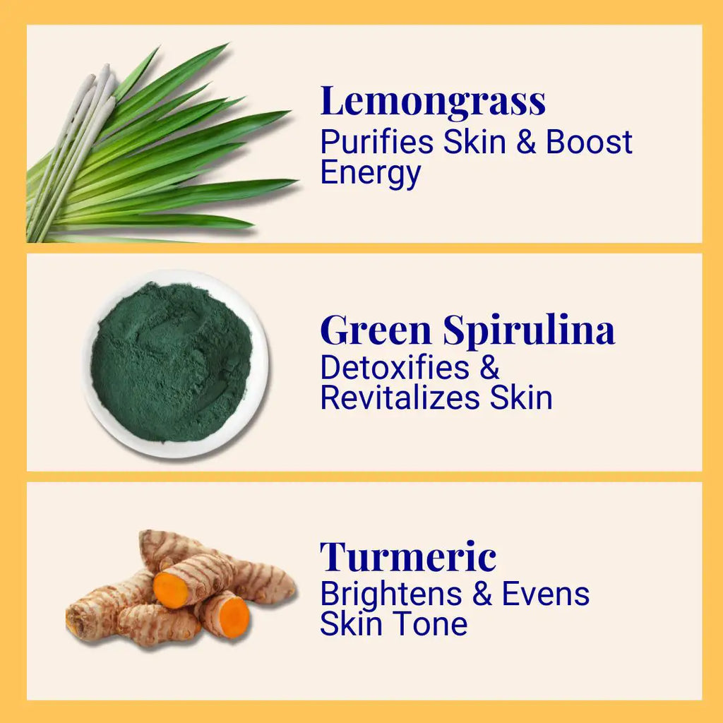 Energising Body Foam Wash For All Skin Types Lemongrass & Turmeric 20g / 0.70oz