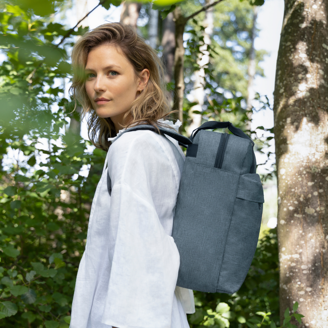 allday backpack M twist silver