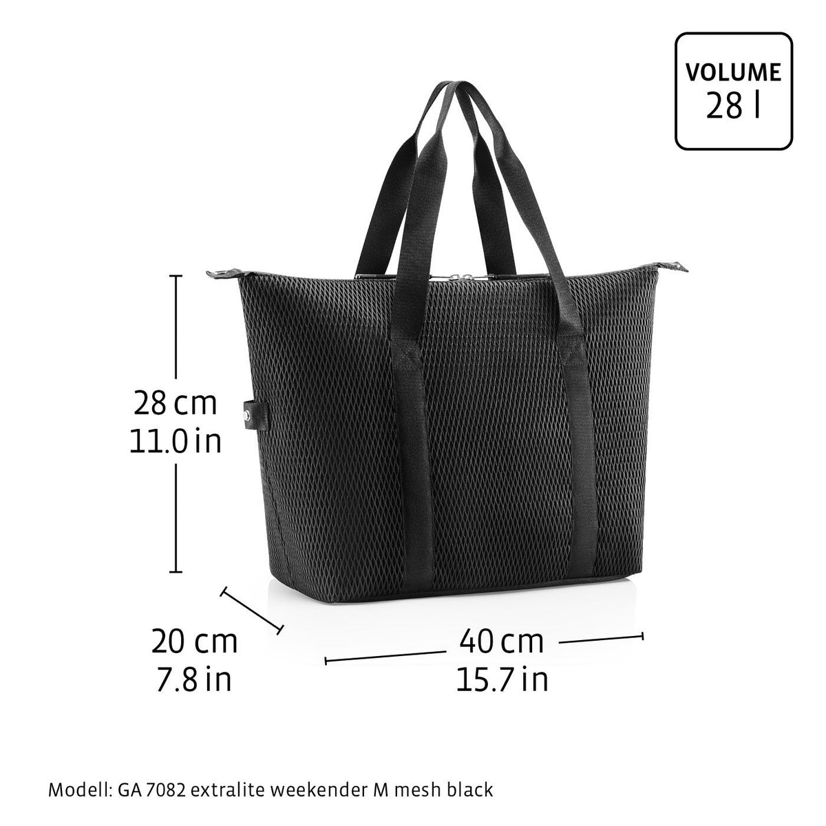 extralite weekender M mesh black