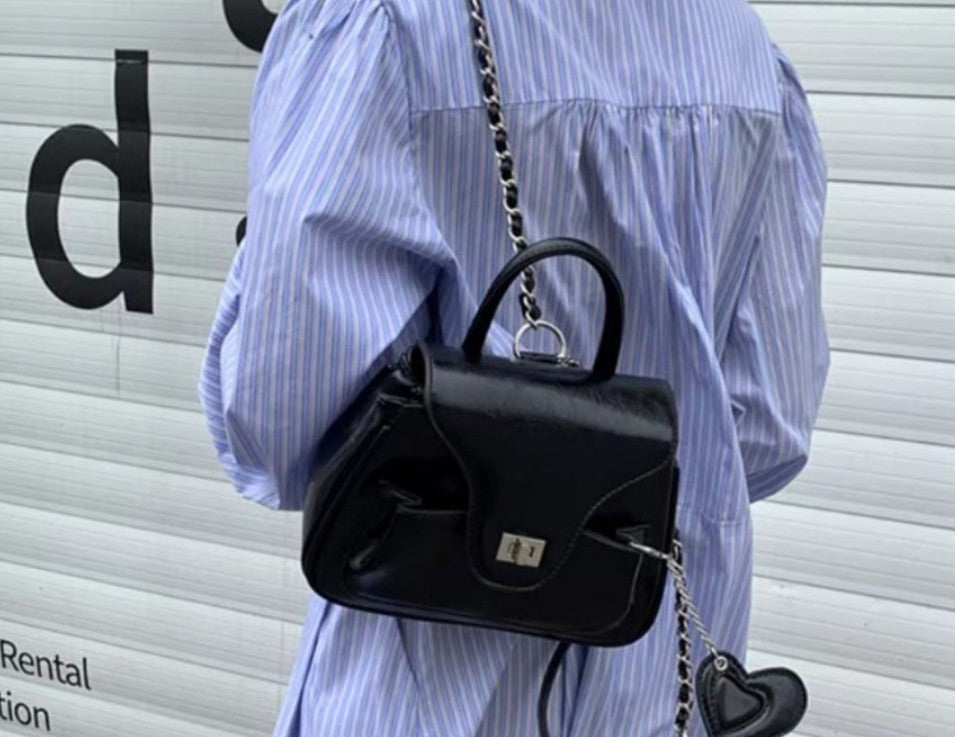 Leather Glossy Mini Backpack