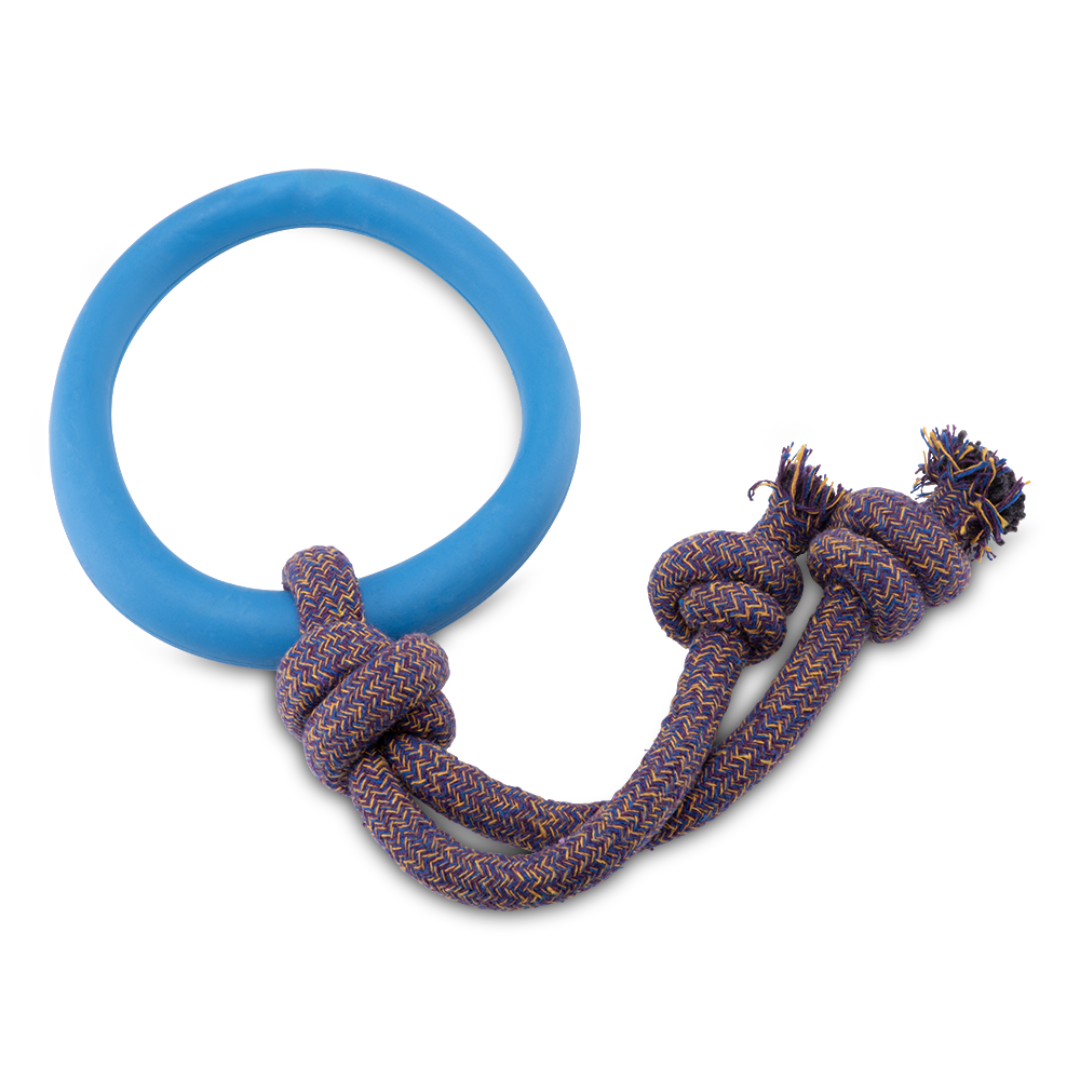 Beco Rubber Hoop on Rope, Blue
