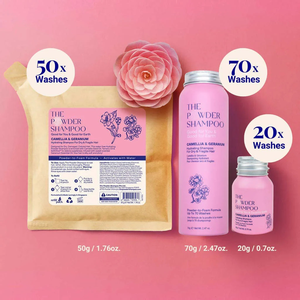 Hydrating Shampoo For Dry & Fragile Hair Camellia & Geranium 50g/1.76oz