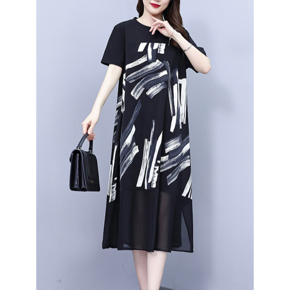 Plus Size Brush Strokes Dress