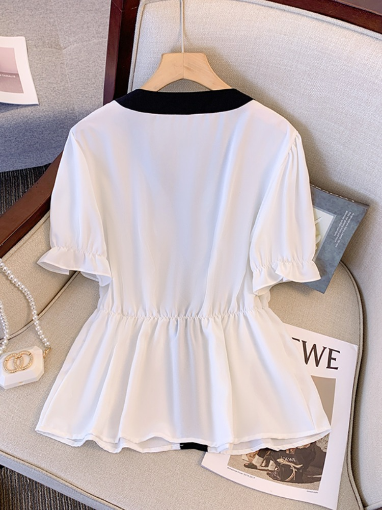 Plus Size Buttons A Line Chanelesque Top