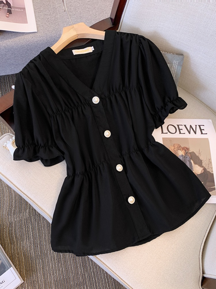 Plus Size Buttons A Line Chanelesque Top