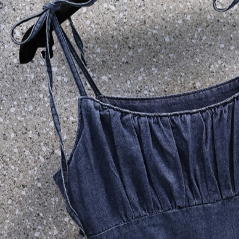 Plus Size Denim Strapless Midi Dress