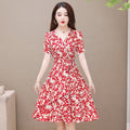 Plus Size Floral Wrap Dress
