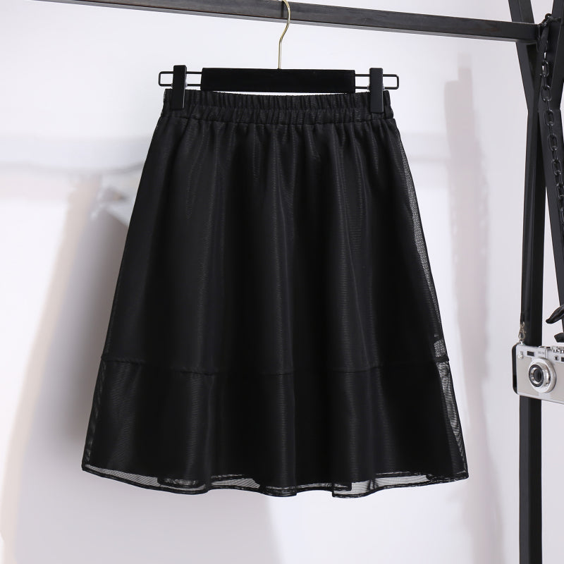 Plus Size Flounce A Line Short Skirt