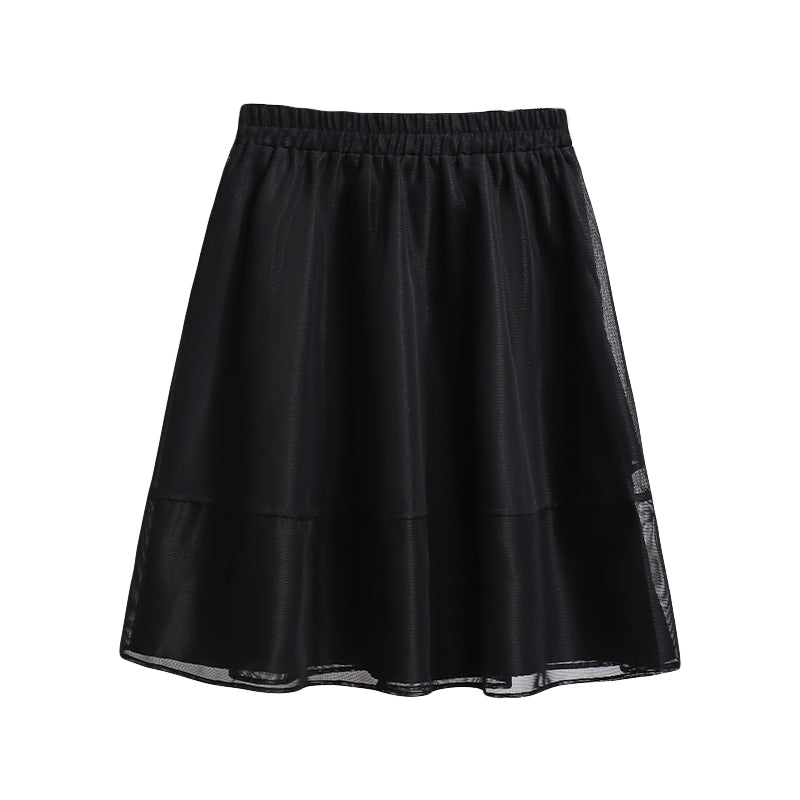 Plus Size Flounce A Line Short Skirt