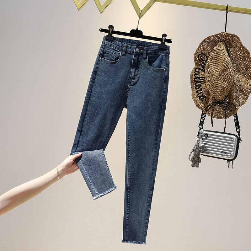 Plus Size Fray Skinny Jeans