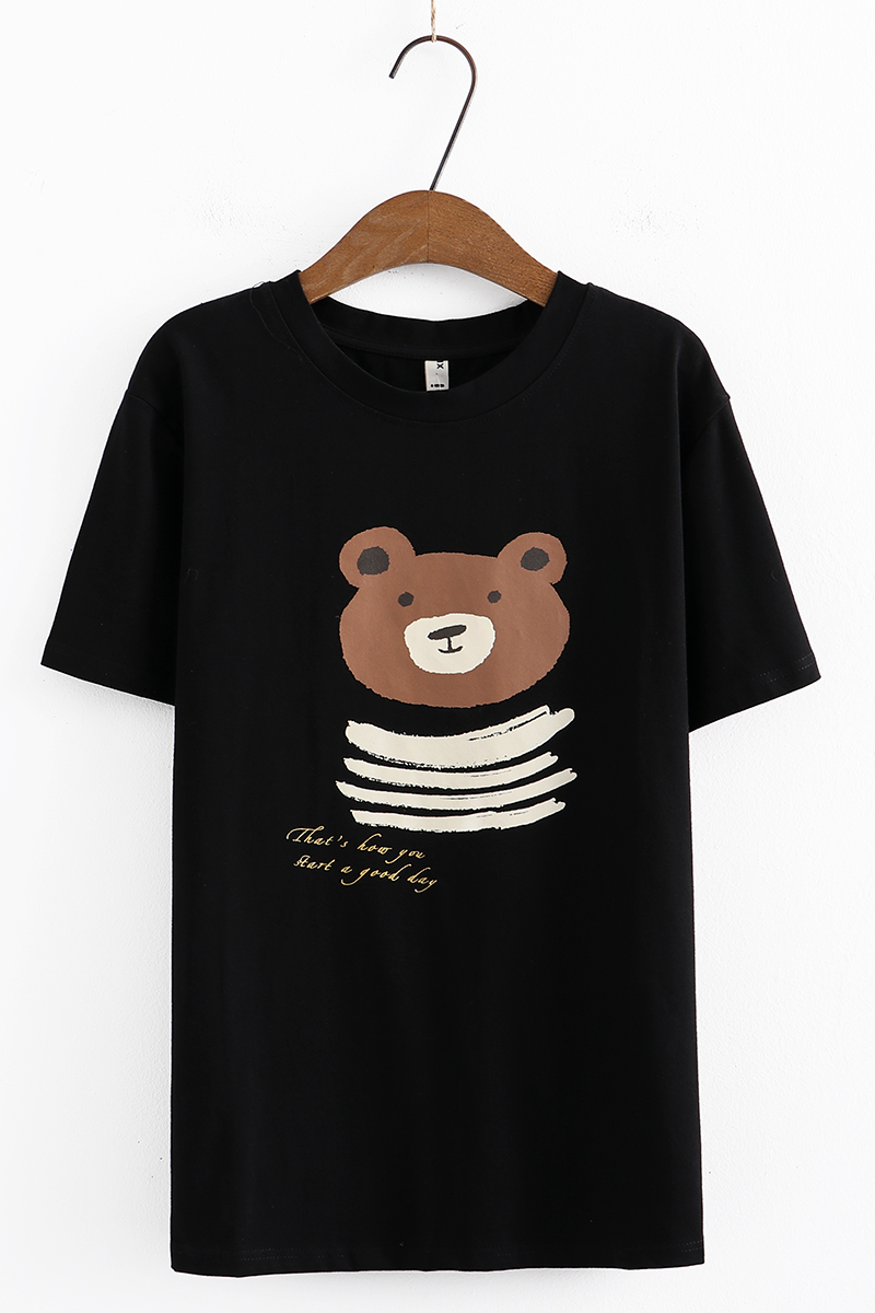Plus Size Graphic Bear T Shirt