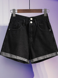 Plus Size Highwaist Denim Shorts