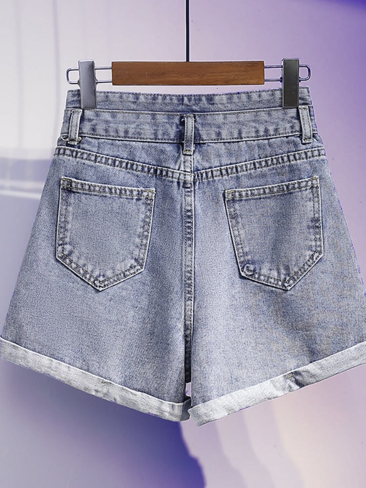Plus Size Highwaist Denim Shorts