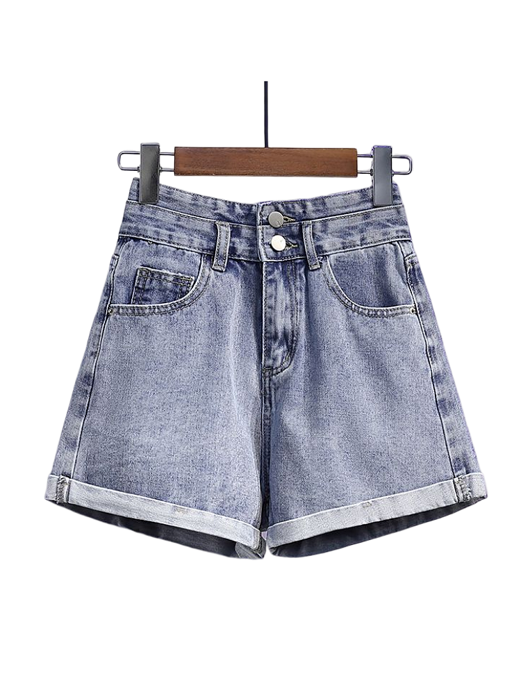 Plus Size Highwaist Denim Shorts