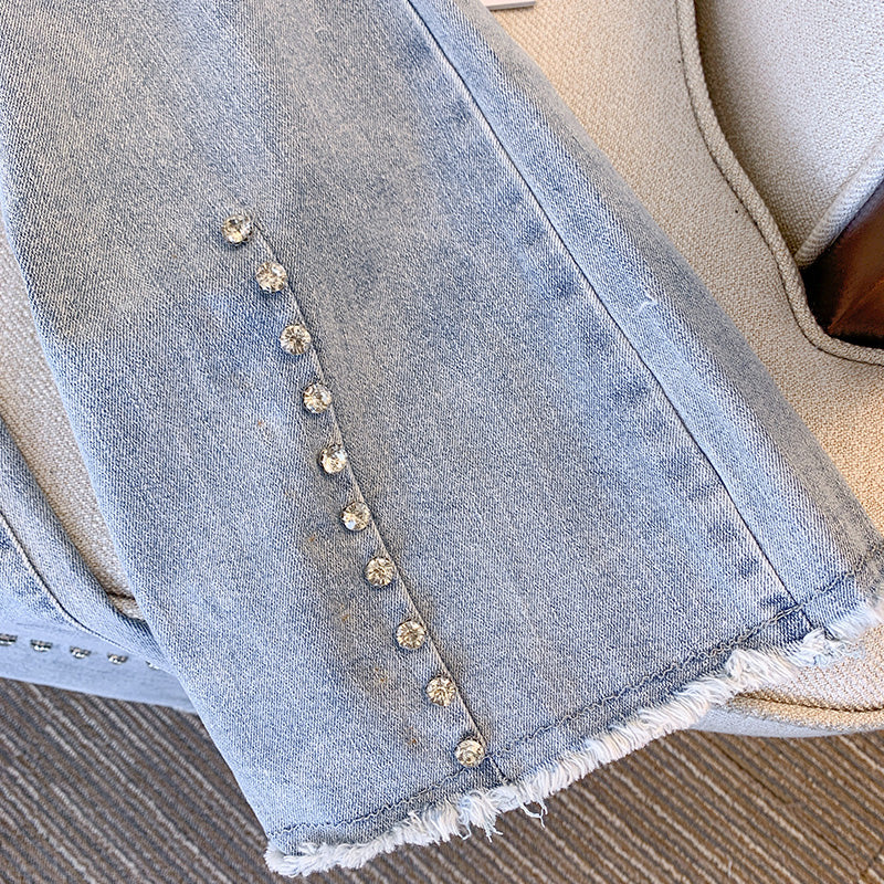 Plus Size Korean Bell Bottom Jeans