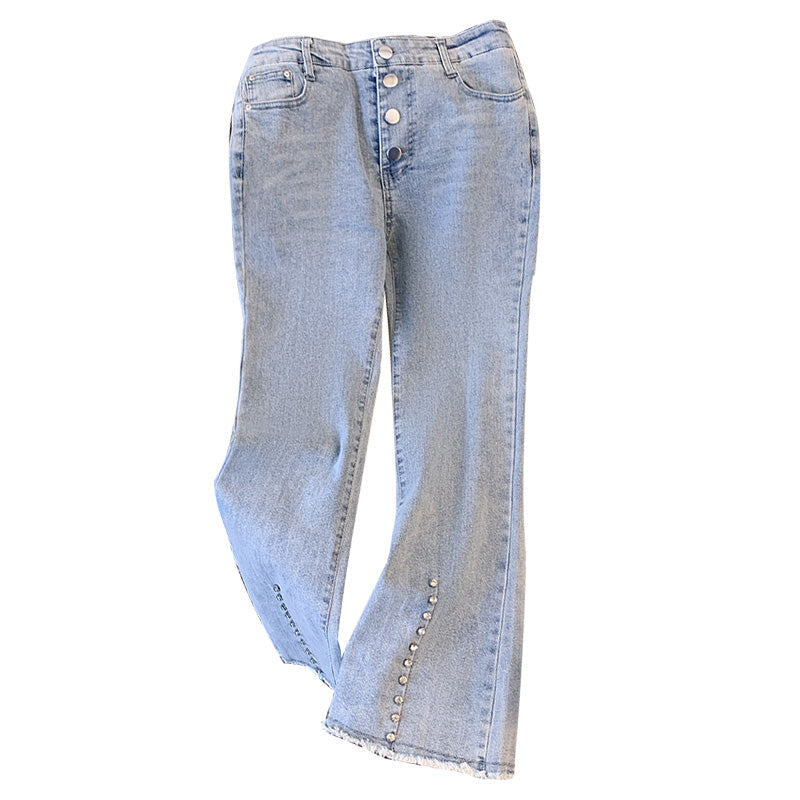 Plus Size Korean Bell Bottom Jeans