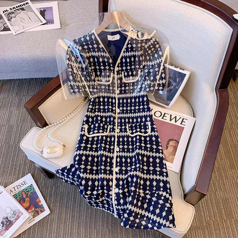 Plus Size Korean Buttons Dress