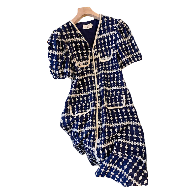 Plus Size Korean Buttons Dress