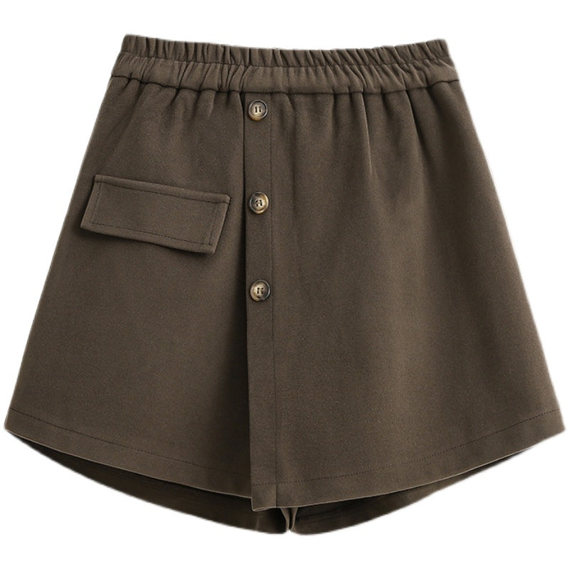 Plus Size Korean Buttons Shorts