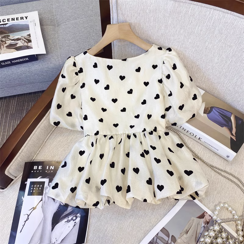 Plus Size Korean Hearts Blouse
