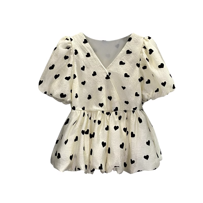 Plus Size Korean Hearts Blouse