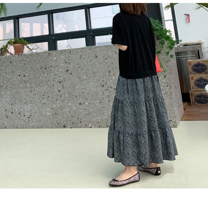 Plus Size Korean Layer Tier Midi Dress