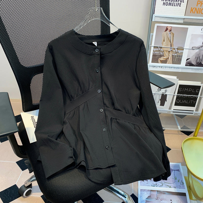 Plus Size Korean Long Sleeve Blouse