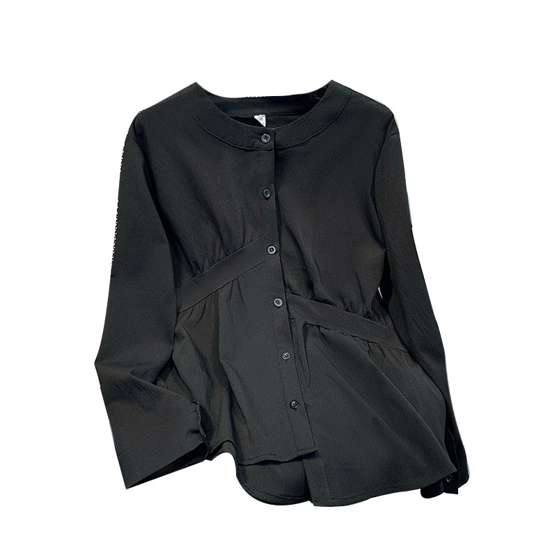 Plus Size Korean Long Sleeve Blouse
