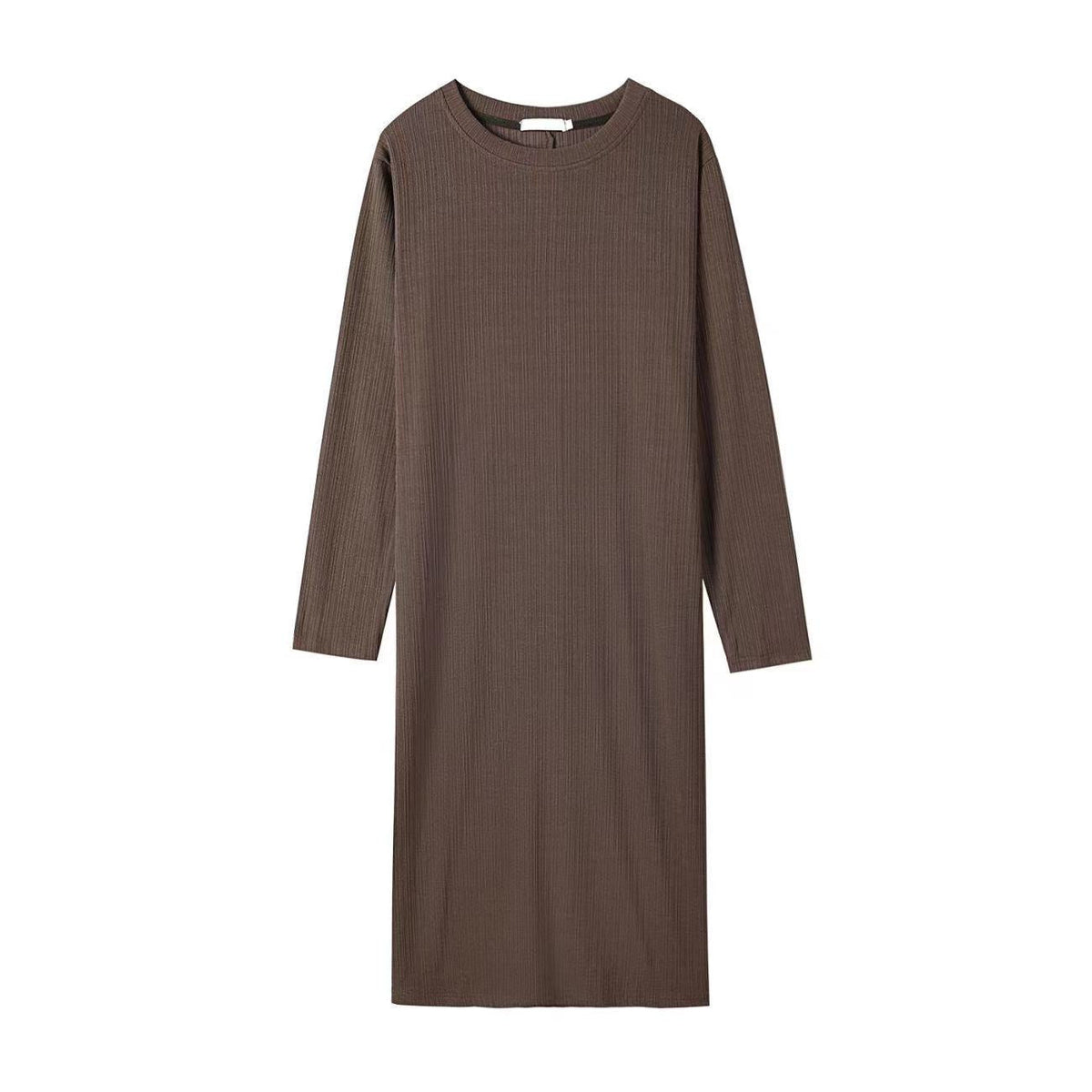 Plus Size Korean Pleat Midi T Shirt Dress