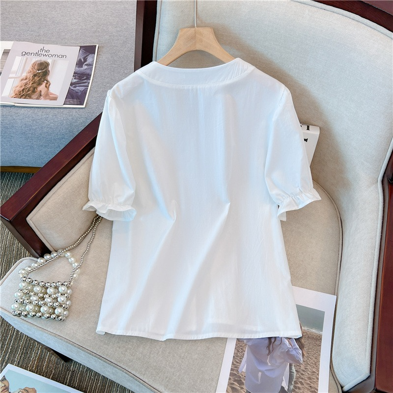 Plus Size Korean Pleat Peplum Blouse