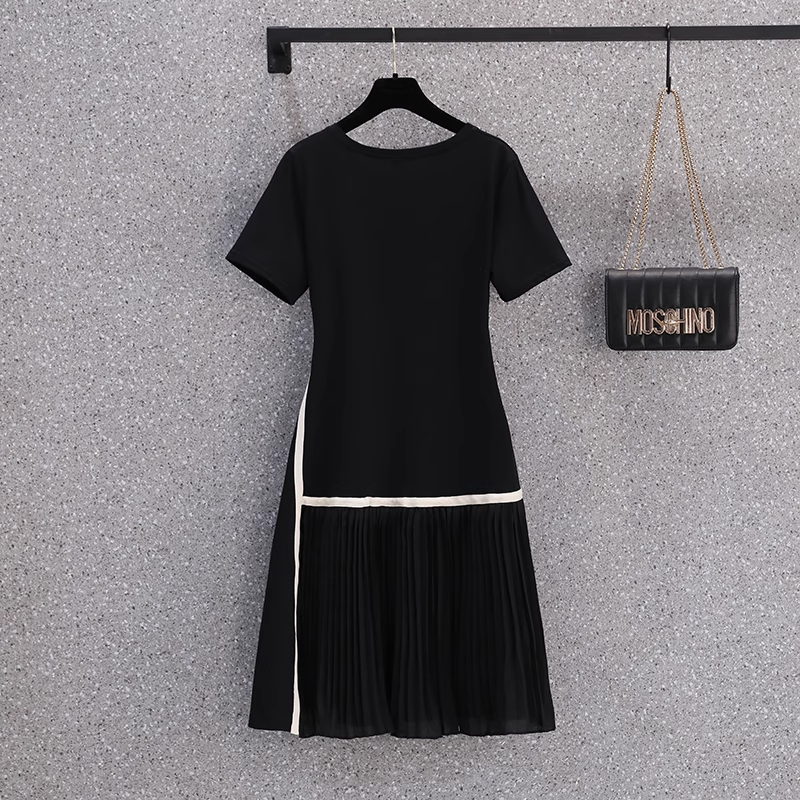 Plus Size Korean Pleats Dress