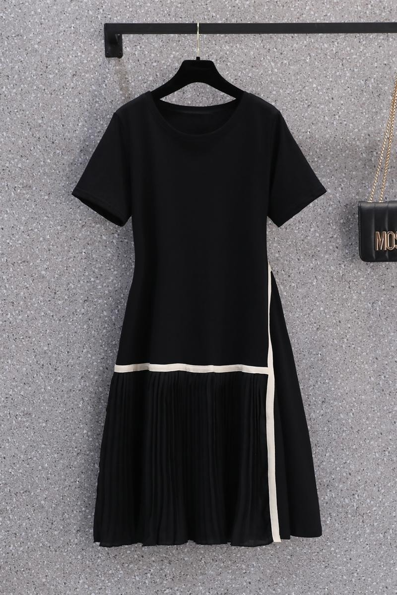 Plus Size Korean Pleats Dress