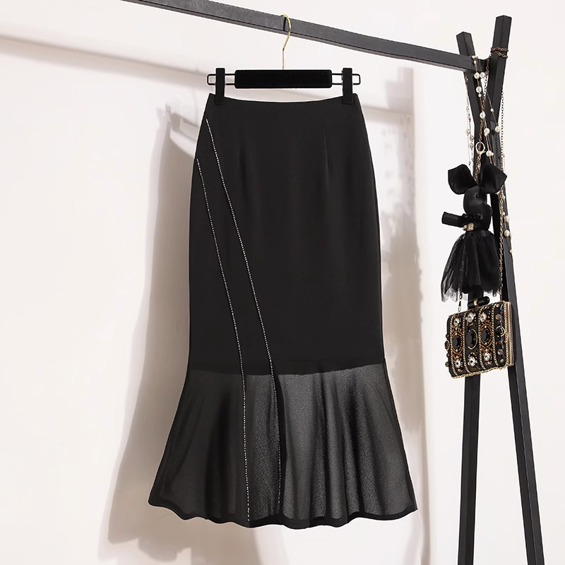 Plus Size Mermaid Pencil Skirt
