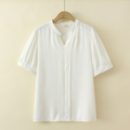 Plus Size Notch Neck Blouse