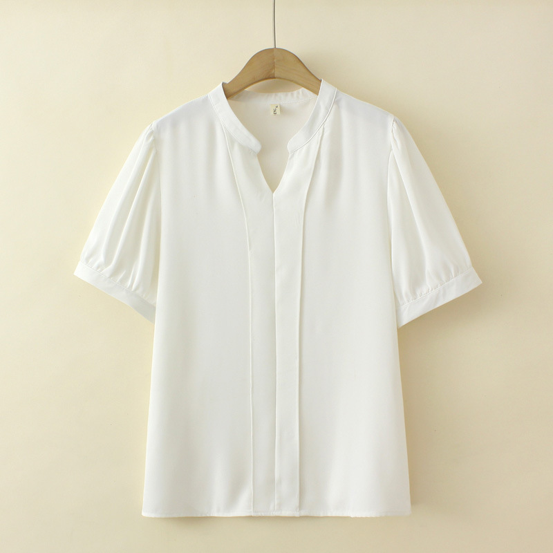 Plus Size Notch Neck Blouse