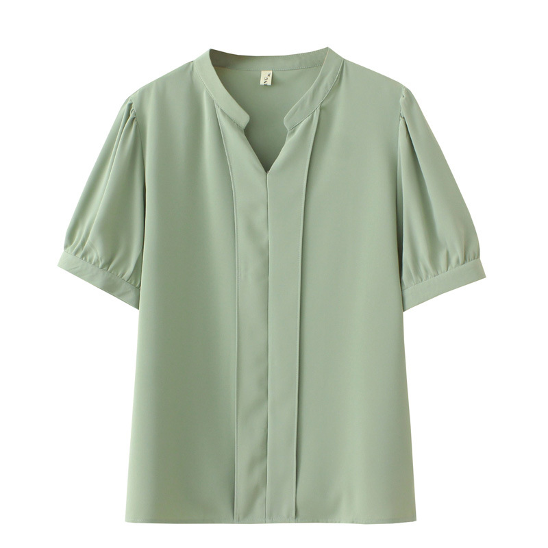 Plus Size Notch Neck Blouse